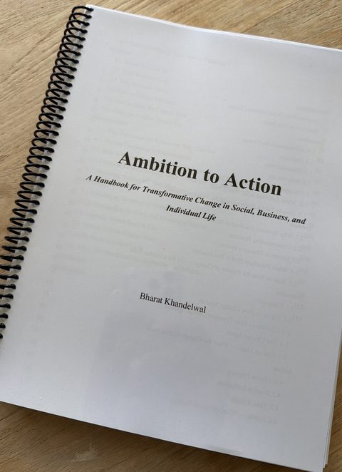 Ambition to Action — the bound manuscript